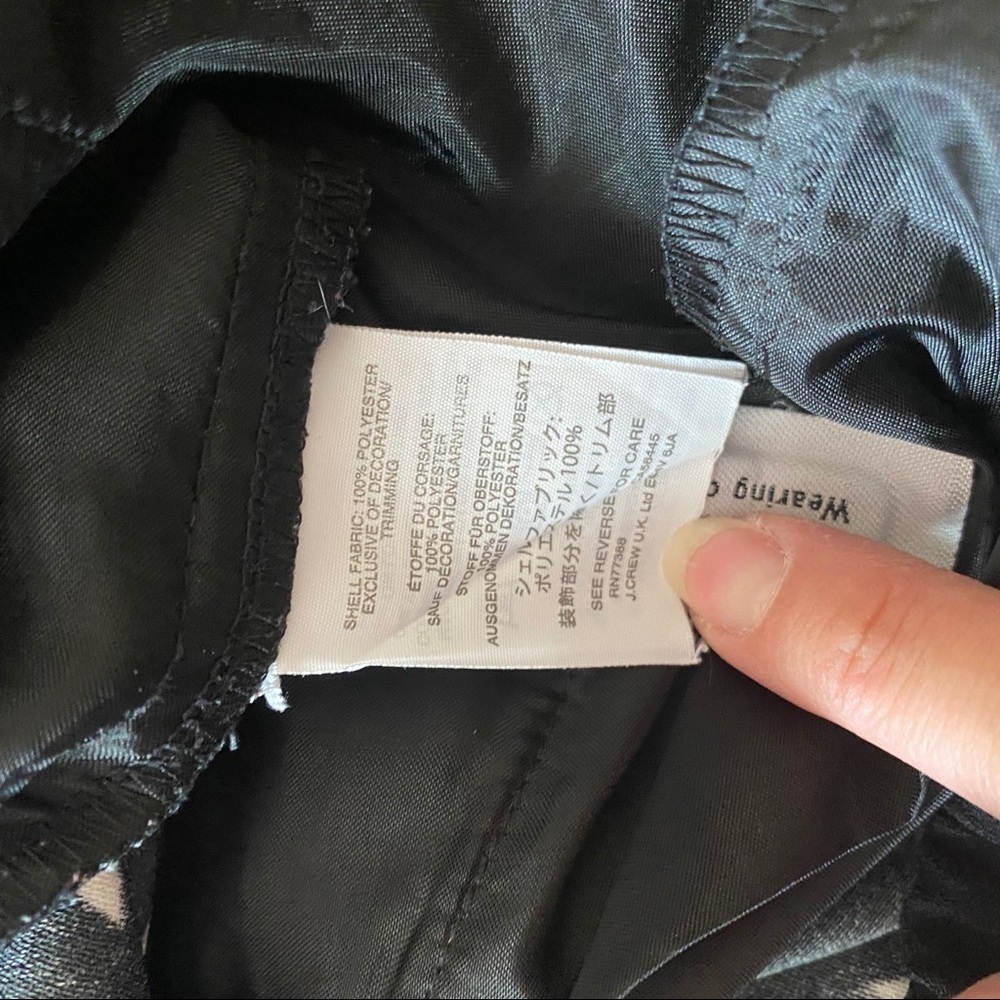 J CREW sz 6 Star Pants Black White Elastic Waist - Picture 6 of 7